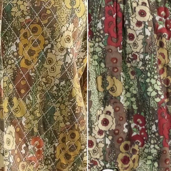 Quilted Cardigan by Kate Quinn Hollyhock floral boho print NEW S XS spring fall - Picture 4 of 4